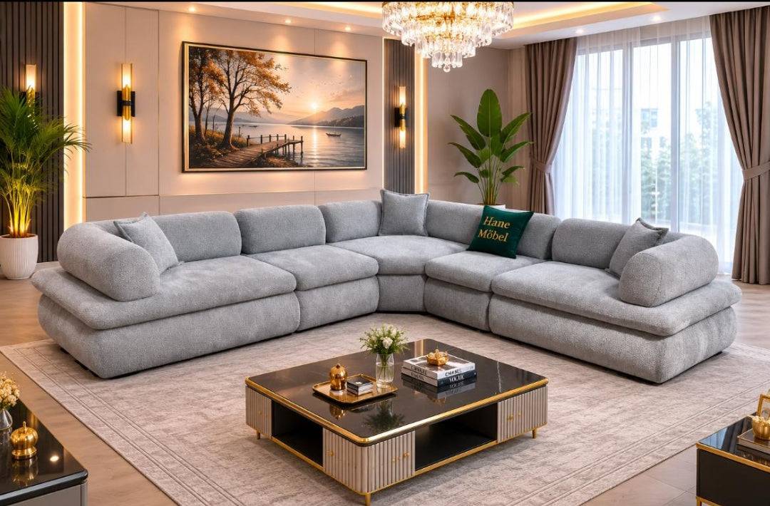 Krem Oturma Qrupu Desti 3+2+1 – Levent Mebel Bakı - Levent Mebel