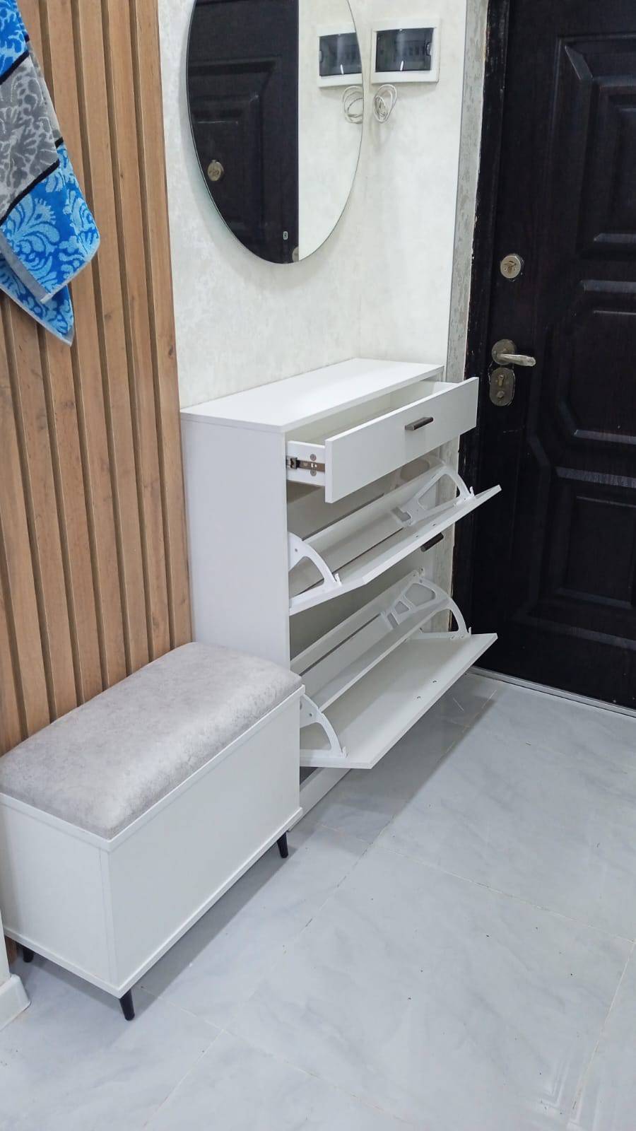 LED İşıqlı Geyim Otağı — Fərdi Soyunma Otağı Sistemi - Levent Mebel
