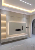 LED İşıqlı TV Divar Unitası – Lüks Qonaq Otağı Mebeli - Levent Mebel